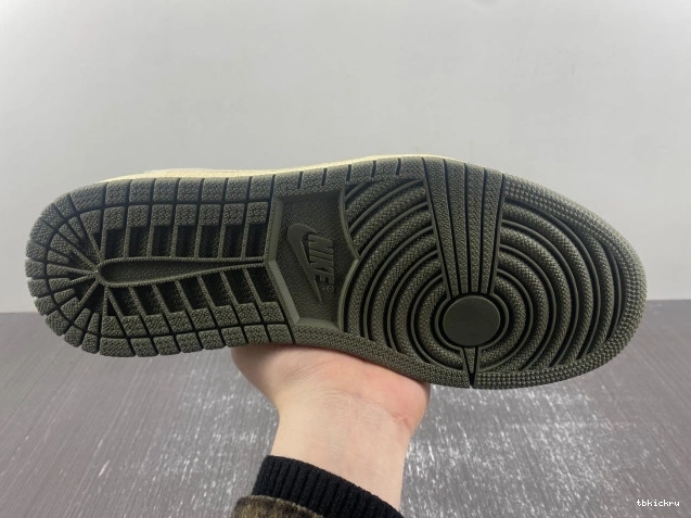 Rep TBK 1 AIR X OLIVE' SP 'BLACK LOW DM7866-002 OG TRAVIS JORDAN SCOTT 0819